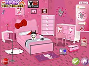 Pokoik w stylu hello kitty